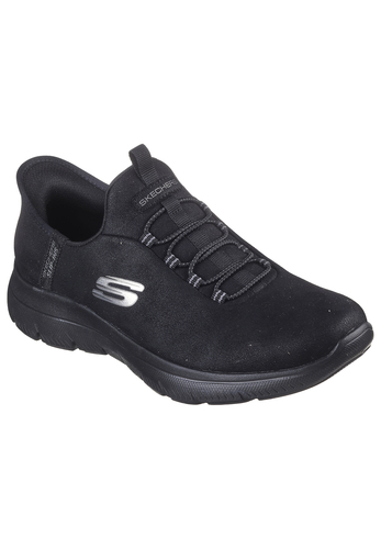 SKECHERS SUMMITS - UNKNOWN TRAIL 150254 BLK Sneakers Slip in Damen Vegan schwarz 