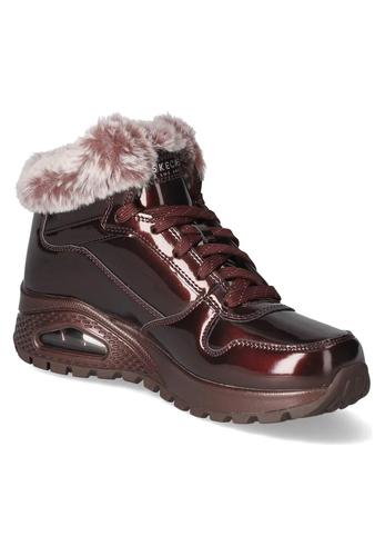Skechers Damen UNO RUGGED FIESTY WINTER  Sneaker Winterstiefel 168126 BURG