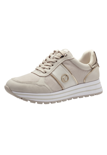 Tamaris Damen Low Top Sneaker 1-23727-42 430 Frauen Vegan M2372742 beige