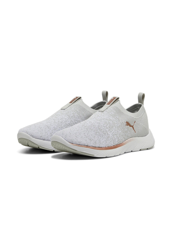 Puma Softride Premier Slip-On Strick-LaufschuheDamen 309834 02 Gray-White Rose-Gold 