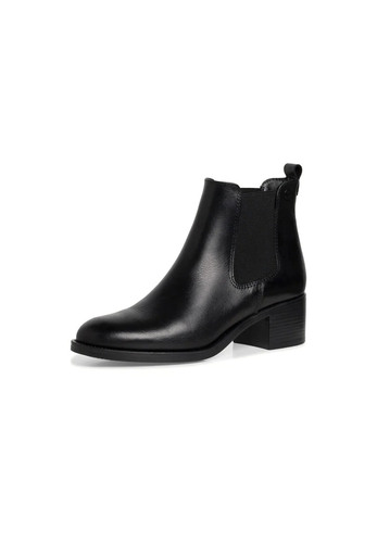 Tamaris Damen Leder Chelsea Boot 1-25026-41 001 Stiefelette Stiefel schwarz 