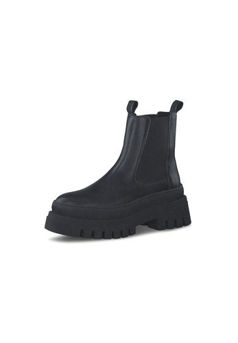 Tamaris Damen Leder Chelsea Boot 1-25494-41 003 warm Stiefel M2549441 schwarz