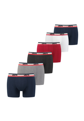 6er Pack Herren Levis SOLID BASIC BOXER Boxershorts Unterw�sche Pants 