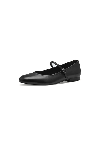 Tamaris Ballerina 1-22122-42 020 Damen Frauen Schuhe Leder M2212242 schwarz matt 