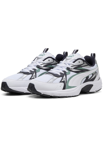 Puma Milenio Tech Herren Sneaker Sportschuh 392322 13  White-Green Moon-New Navy