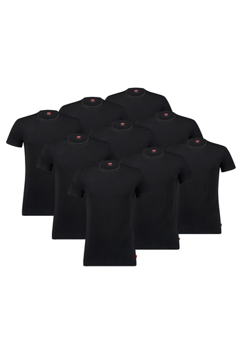 Levis Herren T-Shirt 9-er Pack Men Herren Unterhemd Rund-Ausschnitt