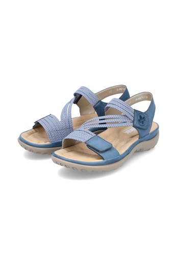 Rieker Damen Riemchensandalen himmelblau Sandalen 64870-14 himmelblau 