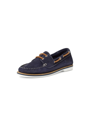 Tamaris Damen Leder Moccassin 1-23616-42 805 Slipper Frauen Schuhe M2361642 Blau