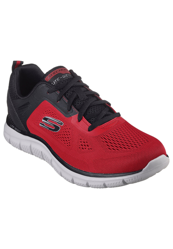 Skechers Sport Mens Track - Broader Sneakers Men Rot-Schwarz 232698 RDBK 