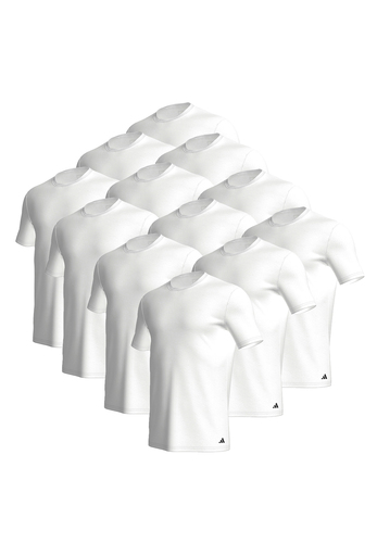 adidas Crew Neck T-Shirt Herren Unterhemd Rund Ausschnitt Baumwolle 12er Pack