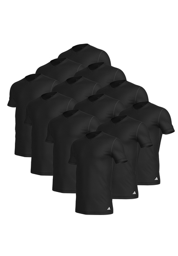 adidas V-Neck T-Shirt Herren V-Ausschnitt Baumwolle 12 er Pack
