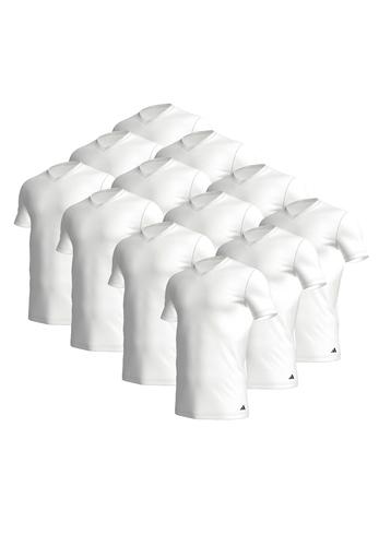 adidas V-Neck T-Shirt Herren V-Ausschnitt Baumwolle 12 er Pack