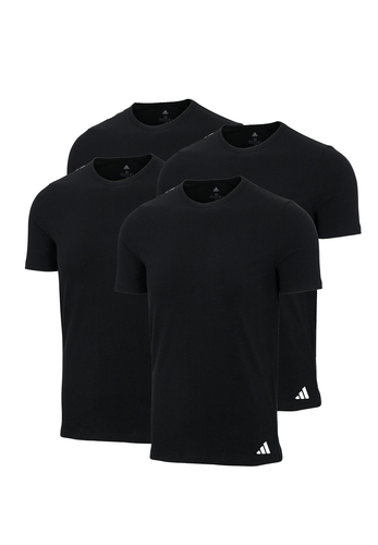 adidas Crew Neck T-Shirt Herren Unterhemd Rund Ausschnitt Baumwolle 4er Pack 