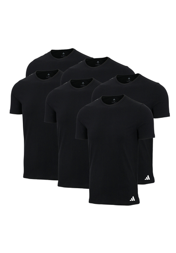 adidas Crew Neck T-Shirt Herren Unterhemd Rund Ausschnitt Baumwolle 6er Pack 