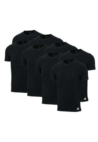 adidas Crew Neck T-Shirt Herren Unterhemd Rund Ausschnitt Baumwolle 8er Pack 