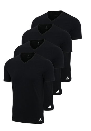 adidas V-Neck T-Shirt Herren V-Ausschnitt Baumwolle 4er Pack