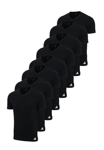 adidas V-Neck T-Shirt Herren V-Ausschnitt Baumwolle 8er Pack