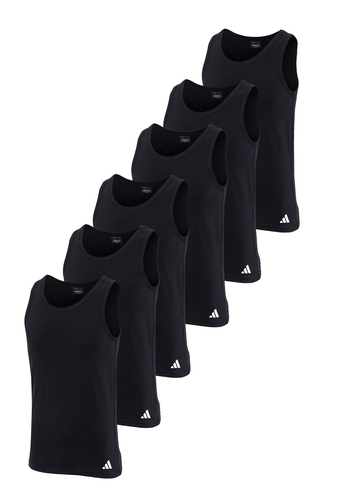 adidas Herren Unterhemd Tank Top Baumwolle Sportswear 6er Pack