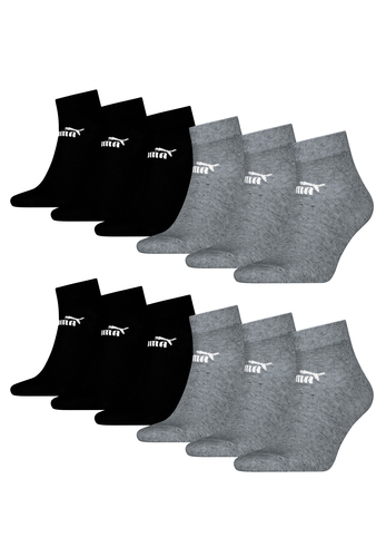 Puma Unisex Sneaker Quarter Socken f�r Damen Herren 12er Pack