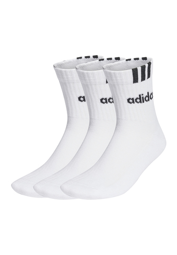 adidas Unisex 3-Stripes Half-Crew Cushioned kurze Tennissocken Socken 3 Paar 
