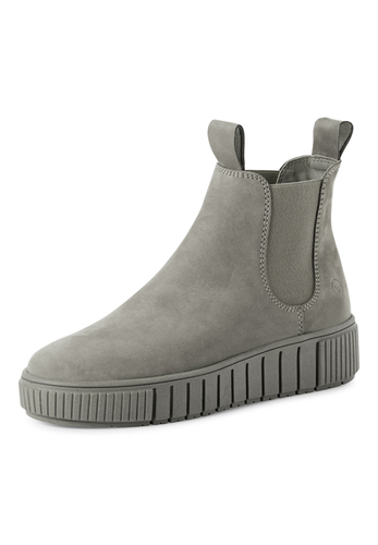 Tamaris Damen Chelsea Boot Lederstiefel Stiefelette Frauen Leder M25403 grau 