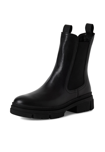 Tamaris Damen Chelsea Boot 1-25901-41-003 Leder Stiefel M2590141 schwarz