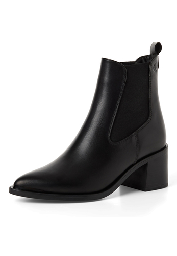 Tamaris Damen Leder Chelsea Boot 1-25301-45-003 Stiefel M2530145 schwarz 