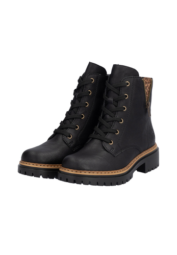 Rieker Damen Biker Boots Stiefelette Stiefel 72617-00 schwarz 