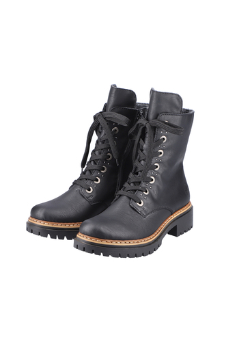 Rieker Damen Biker Boots Stiefelette Stiefel 72612-00 schwarz 