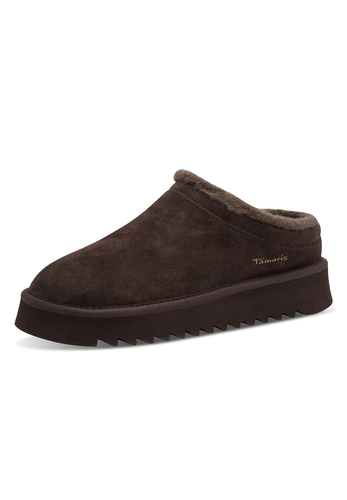 Tamaris Leder Pantolette 1-27300-45-304 Damen Frauen Mule warm gef�ttert Braun