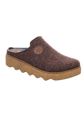 Rohde FOGGIA-D Clogs Damen Hausschuhe Pantolette Filz 6122 72 braun
