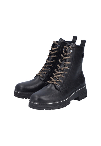 Rieker Damen Biker Boots Stiefelette Stiefel 73850-00 schwarz