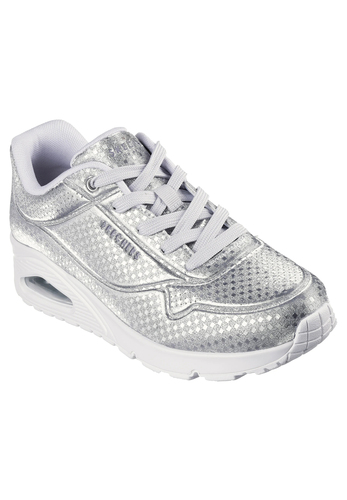 Skechers Damen Street UNO Disco Nite Sneaker 177162 SIL Silver