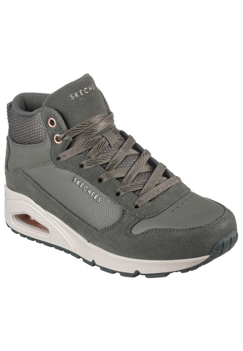 Skechers Damen Street UNO Stacre Shine Sneaker 177181 OLV Olive