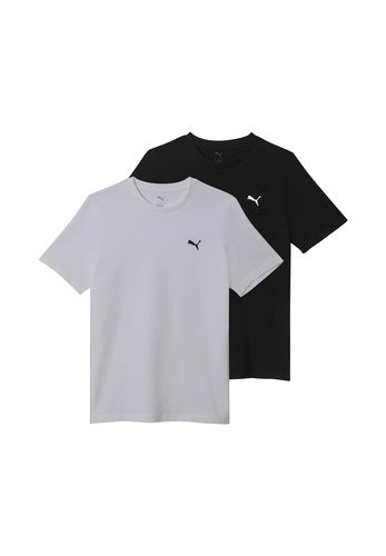 2 er Pack Puma Ess Logo Tee Multipack M T-Shirt Herren Rundhals 692313 52 