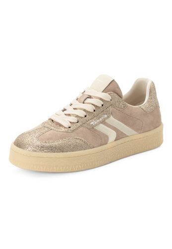 Tamaris Damen Leder Sneaker 1-23723-44 930 Low Top Frauen Schuh M2372344 Sand