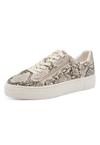 Tamaris Low Top Sneaker 1-23314-46 483 Damen Frauen Schuhe Vegan Beige Snake