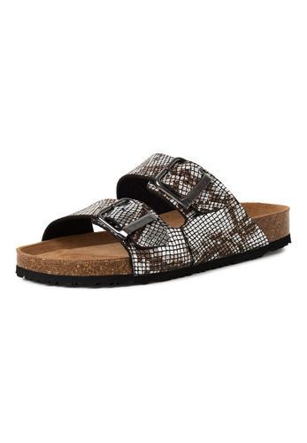 Tamaris Damen Pantolette 1-27523-46 081 Frauen Schuhe Leder Black/Snake