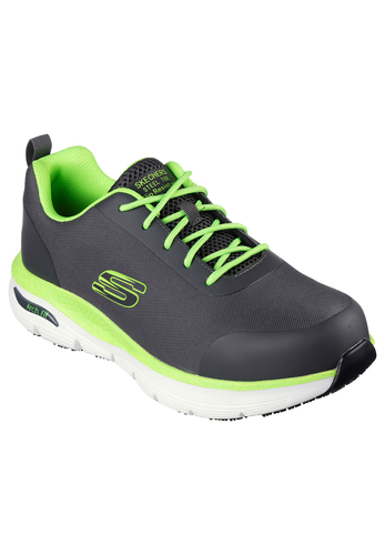 Skechers Herren Sicherheitssneaker SRRINGSTAP ARCH FIT 200086EC CCLM Grau/Gr�n 
