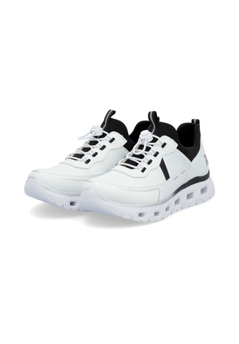 Rieker Damen EDINA Sneaker vegan MemoSoft  M6062-80  White Combi