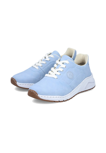 Rieker Damen Sneaker Low Halbschuhe Schuhe M4903- 12 Blau extra Weit 