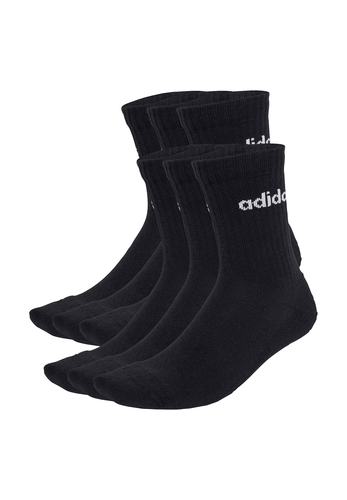 adidas Unisex LINEAR CUSHIONED CREW SOCKEN 6ER-PACK