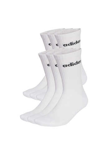 adidas Unisex LINEAR CUSHIONED CREW SOCKEN 6ER-PACK