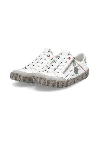 Rieker Damen Slipper Slipper Freizeit bequem Memory-Foam L0355-80 White