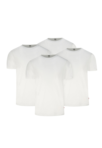 Levis Herren T-Shirt 4-er Pack Men Herren Unterhemd Rund-Ausschnitt 