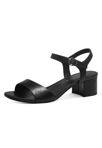 Tamaris Leder Sandalette 1-28250-42-001 Damen Frauen Schuhe Blockabsatz Schwarz