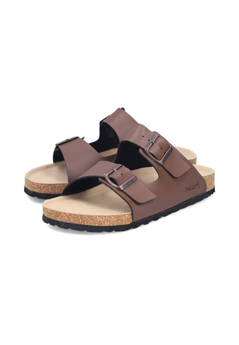 Rieker Herren Pantolette Schlappen Hausschuhe 22190-22 dunkelbraun