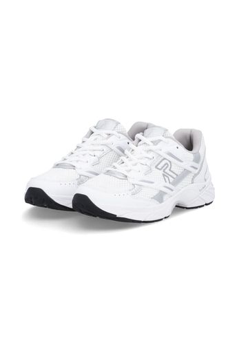 Rieker CAMDEN Damen Sneaker W4200-81 Low Cut Retro Wei�/Silber
