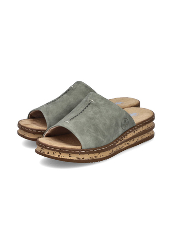 Rieker Damen Pantoletten Slipper 62905-53 Gr�n
