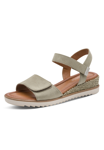 Tamaris Damen Sandalette 1-28118-44-771 Frauen Schuhe Keilabsatz Gr�n